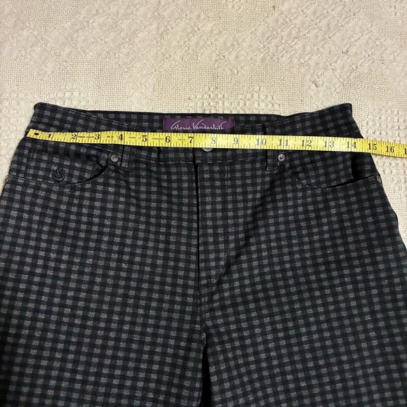 Gloria Vanderbilt Amanda Pants Trousers Stretch Black and Gray Plaid Size 8 - Picture 4 of 11